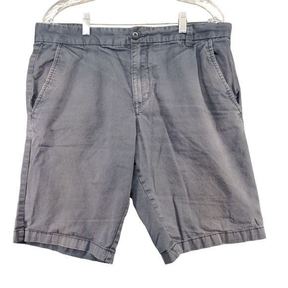 French Connection Mens Chino Shorts Gray Size 34 Slash Pockets - Picture 1 of 10